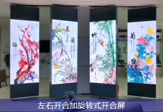 左右开合加旋转式开合屏